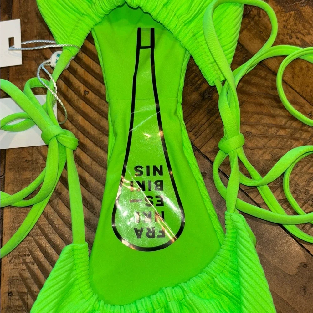 Frankies Bikinis Green Bikini Size L/XL